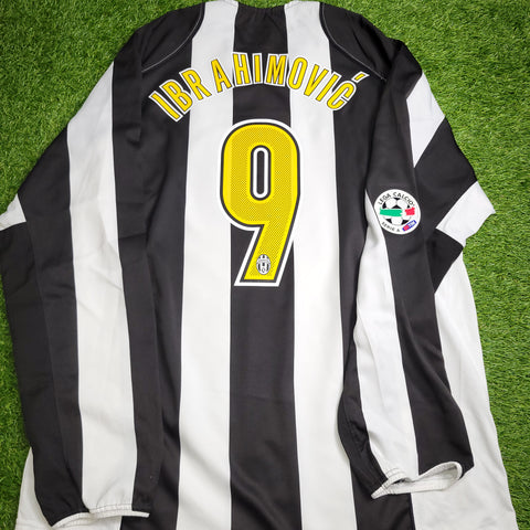 Ibrahimovic Juventus 2004 2005 DEBUT SEASON Home Soccer Jersey Shirt XL