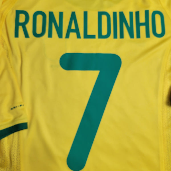 Ronaldinho Brazil 2000 Home Soccer Jersey Shirt BNWT M