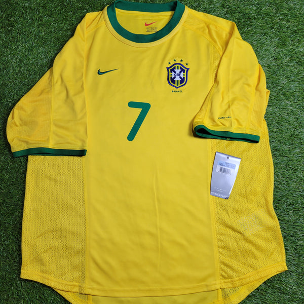 Ronaldinho Brazil 2000 Home Soccer Jersey Shirt BNWT M