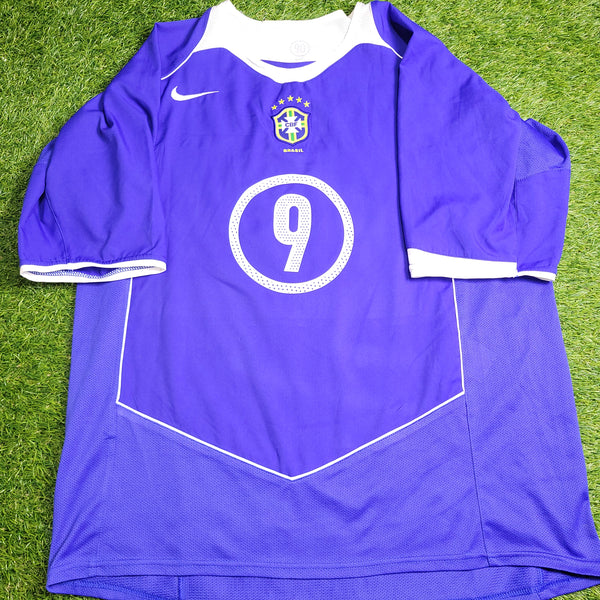 Ronaldo Nike Brazil 2004 Away Soccer Jersey Shirt XL SKU# 116601