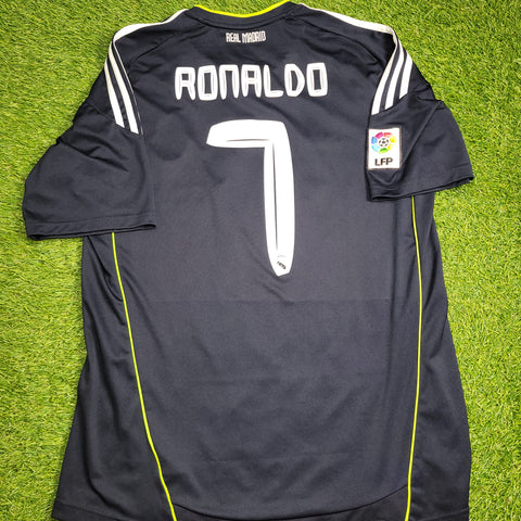 Cristiano Ronaldo Real Madrid 2010 2011 Away Soccer Jersey Shirt L SKU# P95985