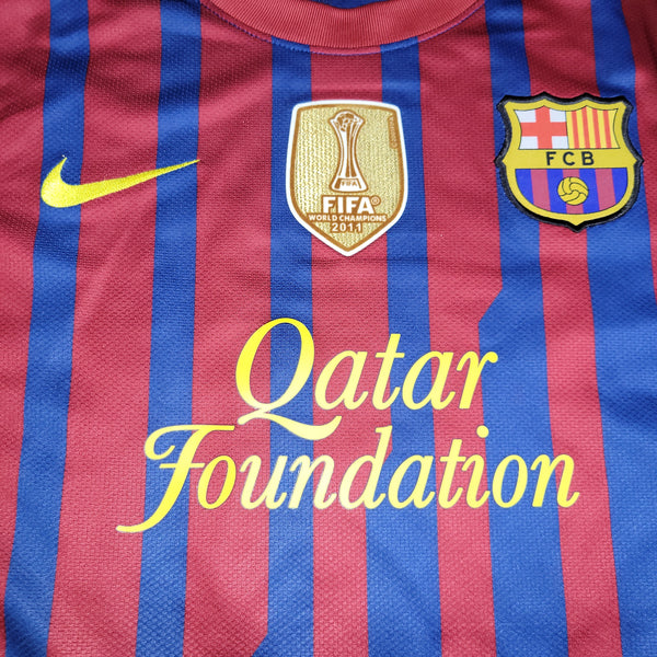 Messi Barcelona 2011 2012 Home Soccer Jersey Shirt L SKU# 419877-486