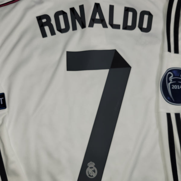 Cristiano Ronaldo Real Madrid 2014 2015 Home Long Sleeve UEFA Soccer Jersey Shirt BNWT L SKU# F49660