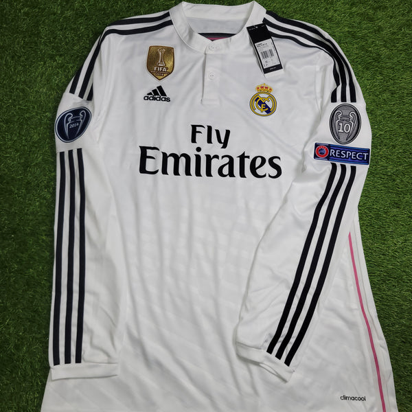 Cristiano Ronaldo Real Madrid 2014 2015 Home Long Sleeve UEFA Soccer Jersey Shirt BNWT L SKU# F49660