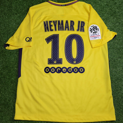 Neymar PSG Paris Saint Germain DEBUT SEASON 2017 2018 Away Soccer Jersey Shirt L SKU# 847268-720