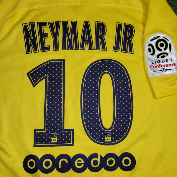 Neymar PSG Paris Saint Germain DEBUT SEASON 2017 2018 Away Soccer Jersey Shirt L SKU# 847268-720