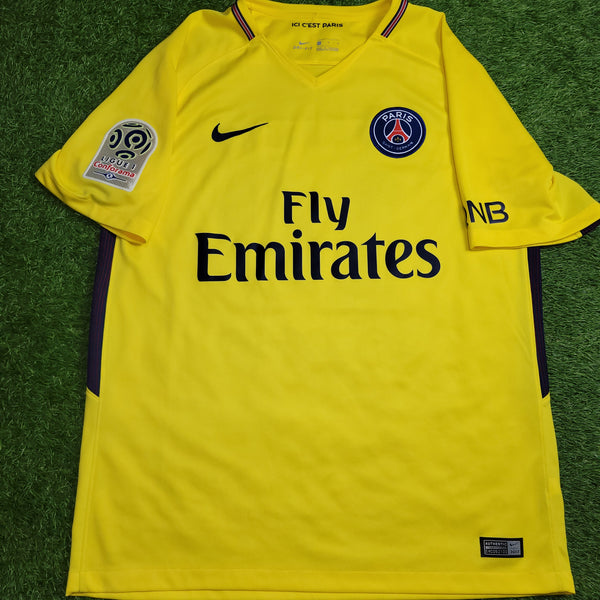 Neymar PSG Paris Saint Germain DEBUT SEASON 2017 2018 Away Soccer Jersey Shirt L SKU# 847268-720