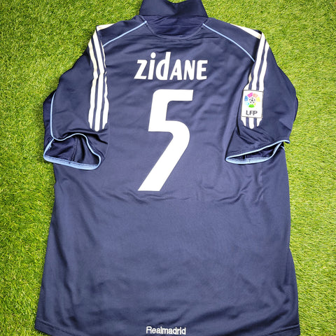 Zidane Real Madrid LAST SEASON 2005 2006 Away Soccer Jersey Shirt M SKU# 109856