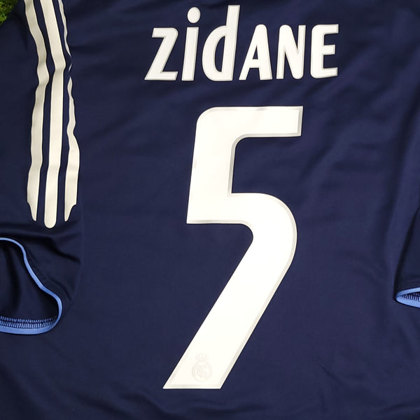 Zidane Real Madrid LAST SEASON 2005 2006 Away Soccer Jersey Shirt M SKU# 109856