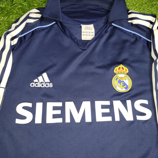 Zidane Real Madrid LAST SEASON 2005 2006 Away Soccer Jersey Shirt M SKU# 109856