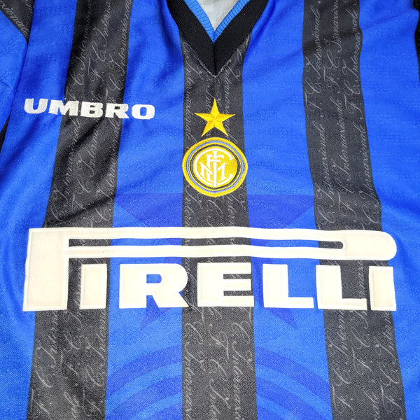 Ronaldo Inter Milan 1997 1998 DEBUT Umbro Home Soccer Jersey Shirt L