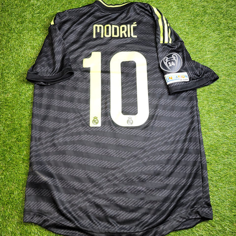 Modric Real Madrid 2022 2023 Third UEFA PLAYER ISSUE Soccer Jersey Shirt L SKU# HI1657