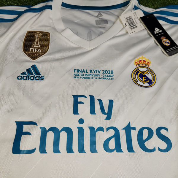 Cristiano Ronaldo Real Madrid 2017 2018 LAST GAME UEFA FINAL Long Sleeve Soccer Jersey Shirt BNWT XL SKU# B31106