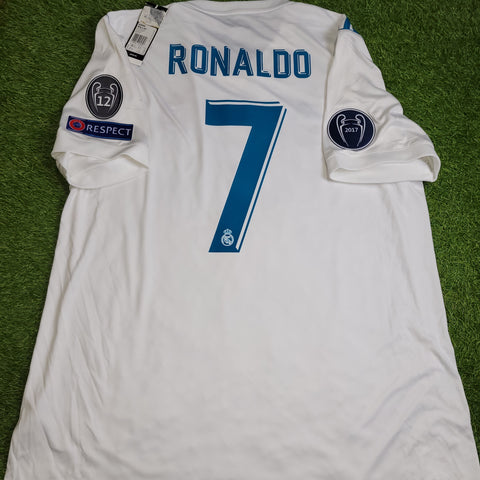 Cristiano Ronaldo Real Madrid 2017 2018 LAST GAME UEFA FINAL Soccer Jersey Shirt BNWT XL SKU# B31106