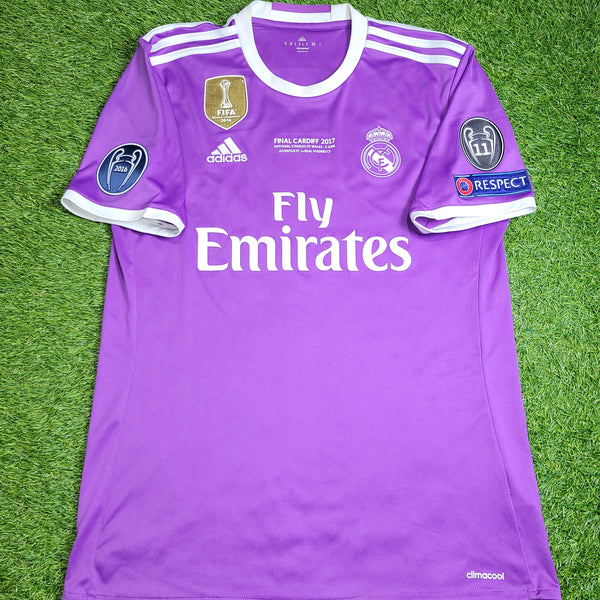 Cristiano Ronaldo Real Madrid 2016 2017 UEFA FINAL Away Soccer Jersey Shirt M SKU# AI5158