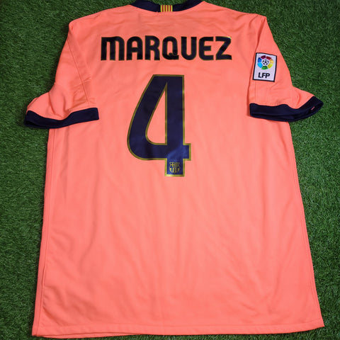 Marquez Barcelona 2009 2010 Away Soccer Jersey Shirt L SKU# 355020-870