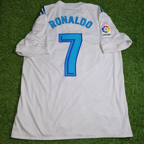 Cristiano Ronaldo Real Madrid 2017 2018 Soccer Home Jersey Shirt L SKU# B31109