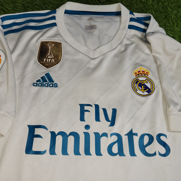 Cristiano Ronaldo Real Madrid 2017 2018 Soccer Home Jersey Shirt L SKU# B31109