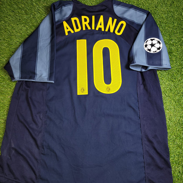 Adriano Inter Milan 2004 2005 2006 Third UEFA Soccer Jersey Shirt XL