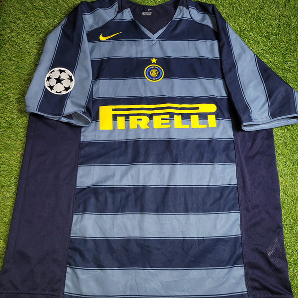 Adriano Inter Milan 2004 2005 2006 Third UEFA Soccer Jersey Shirt XL