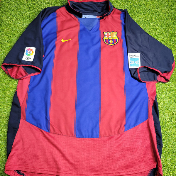 Ronaldinho Barcelona 2003 2004 DEBUT SEASON Home Soccer Jersey XL SKU# 112586