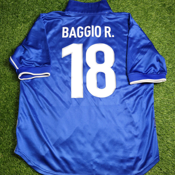 Baggio Italy Nike 1998 WORLD CUP Home Soccer Jersey Shirt L Nike