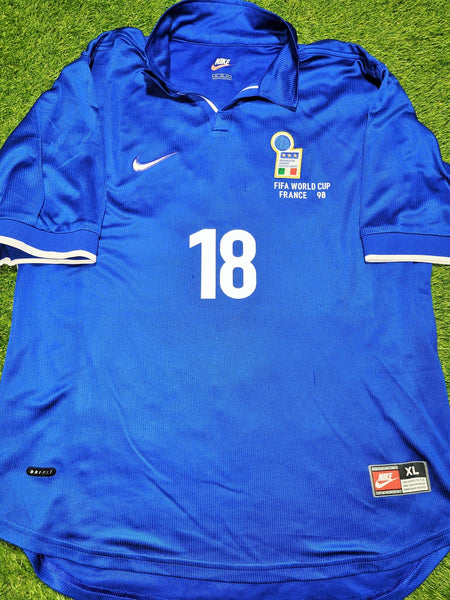 Baggio Italy Nike 1998 WORLD CUP Home Soccer Jersey Shirt XL Nike