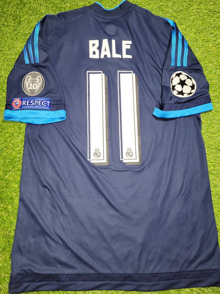 Bale Real Madrid 2015 2016 PLAYER ISSUE UEFA Third Soccer Jersey Shirt L SKU# S12677 Adidas