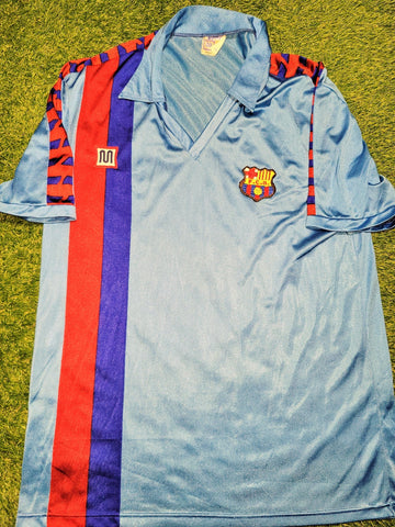 Barcelona Meyba 1985 - 1990 MARADONA ERA Away Soccer Jersey Shirt XL Meyba
