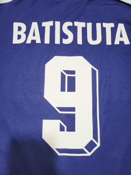 Batistuta Argentina 1998 WORLD CUP Away Soccer Jersey Shirt L Adidas