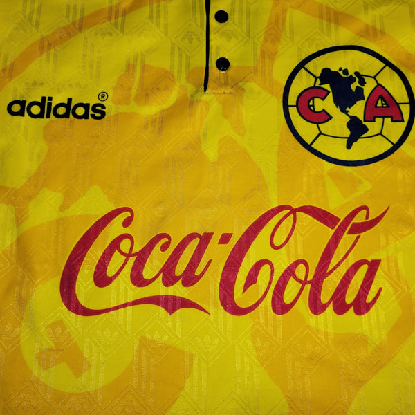 Blanco America Aguilas 1996 - 1999 Adidas Home Soccer Jersey L Adidas