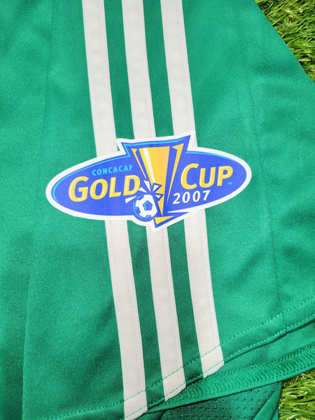 Blanco Mexico 2007 GOLD CUP Soccer Jersey Shirt L SKU# 642508 Adidas