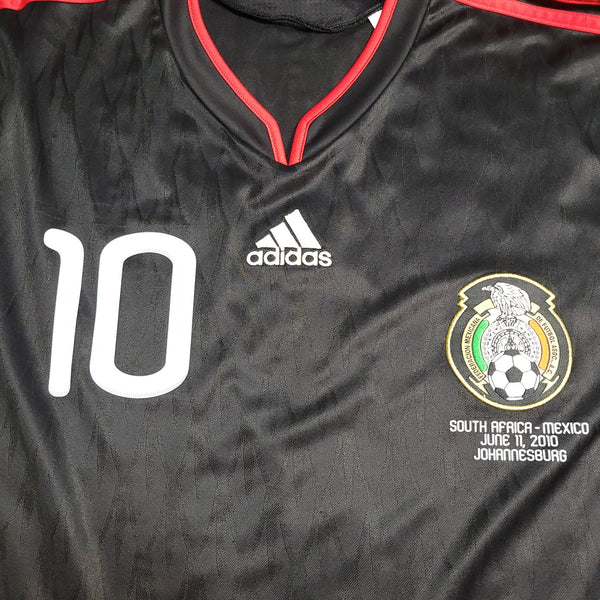 Blanco Mexico 2010 WORLD CUP Away Black Soccer Jersey Shirt XL SKU# P41397 Adidas