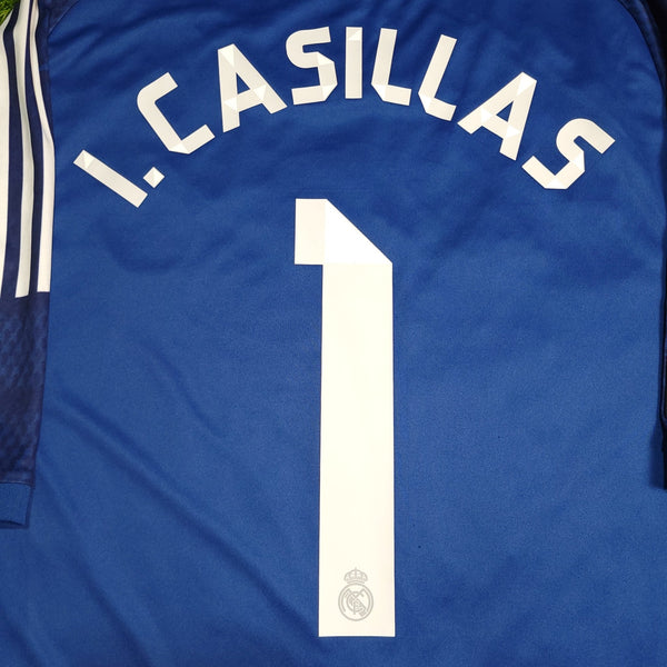 Casillas Real Madrid 2014 2015 GK Soccer Jersey Shirt L SKU# S05454 Adidas