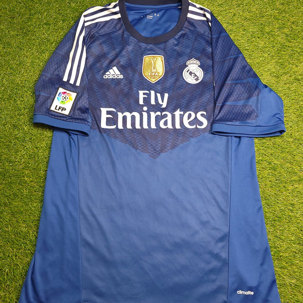 Casillas Real Madrid 2014 2015 GK Soccer Jersey Shirt L SKU# S05454 Adidas