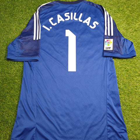 Casillas Real Madrid 2014 2015 GK Soccer Jersey Shirt L SKU# S05454 Adidas