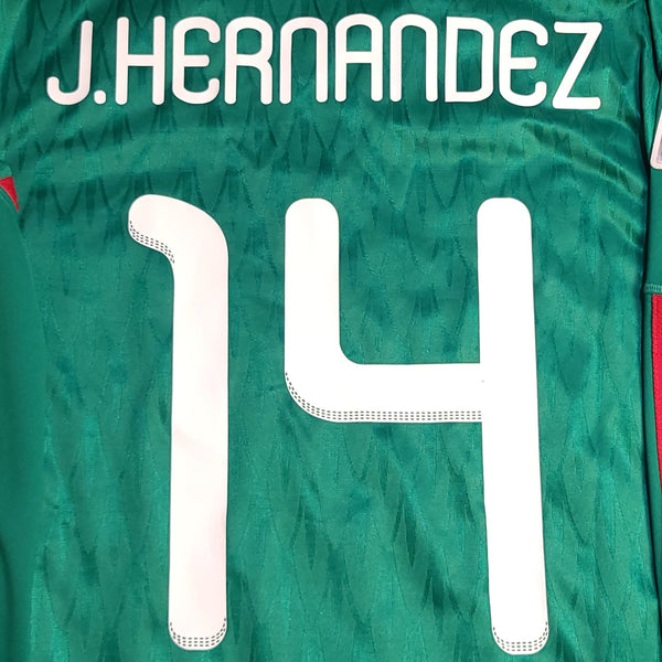 Chicharito Mexico 2010 WORLD CUP Home Long Sleeve Soccer Jersey Shirt L SKU# P41409 Adidas