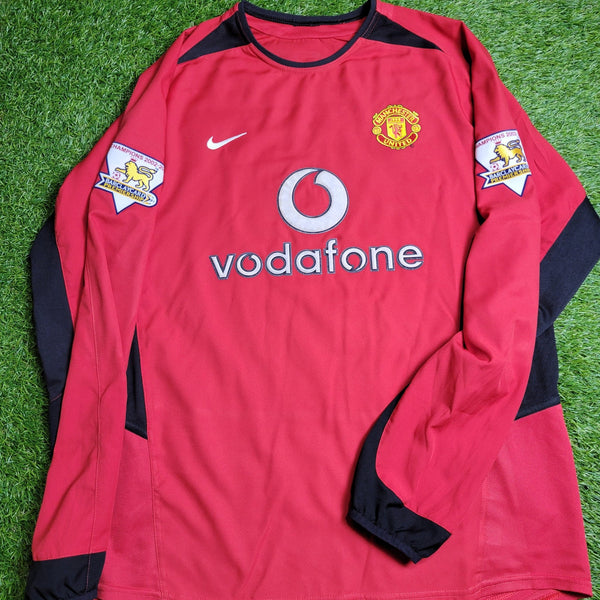 Cristiano Ronaldo Manchester United 2003 2004 DEBUT SEASON Home Long Sleeve Soccer Jersey Shirt M SKU# F20610DHA 184948 Nike