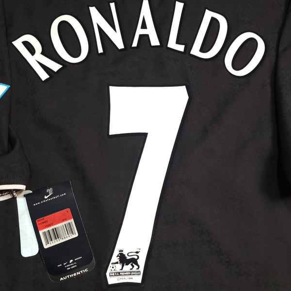 Cristiano Ronaldo Manchester United 2004 2005 Away STAND UP SPEAK UP Soccer Jersey BNWT L SKU# 112677 Nike