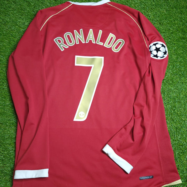 Cristiano Ronaldo Manchester United 2006 2007 UEFA Home Long Sleeve Jersey Shirt M SKU# H6DHA 146815 Nike