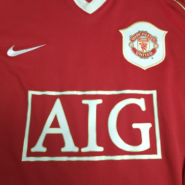 Cristiano Ronaldo Manchester United 2006 2007 UEFA Home Long Sleeve Jersey Shirt M SKU# H6DHA 146815 Nike