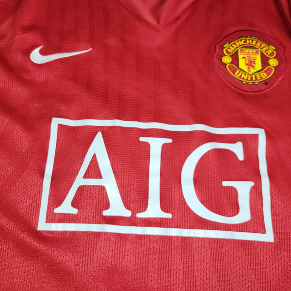 Cristiano Ronaldo Manchester United 2007 2008 Home Long Sleeve Soccer Jersey Shirt L SKU# 237925 - 666 Nike