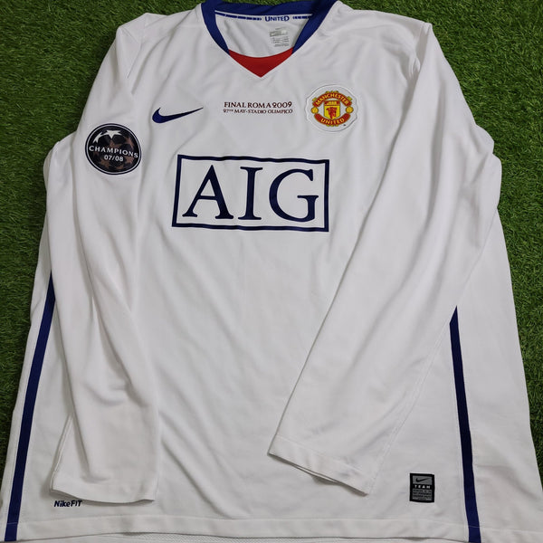 Cristiano Ronaldo Manchester United UEFA FINAL 2008 2009 Away Long Sleeve Soccer Jersey Shirt XL SKU# 287613 - 105 Nike