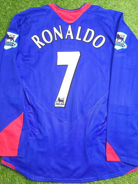 Cristiano Ronaldo Nike Manchester United 2005 2006 Away Long Sleeve Soccer Jersey M SKU# F5DHA 195598 Nike