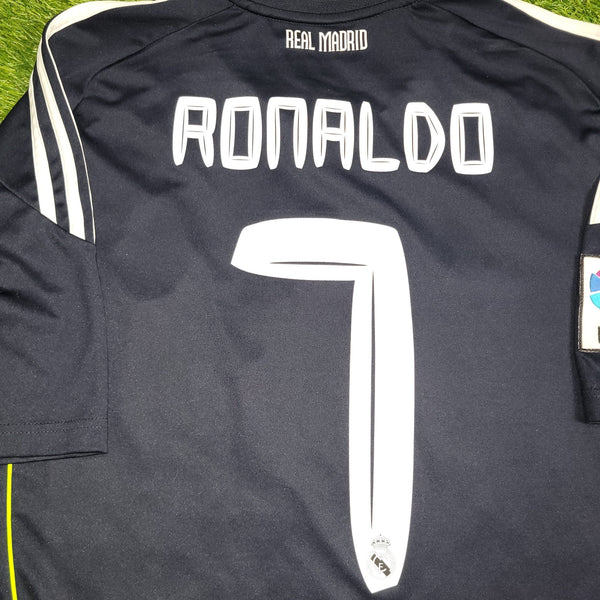 Cristiano Ronaldo Real Madrid 2010 2011 Away Soccer Jersey Shirt L SKU# P95985 Adidas