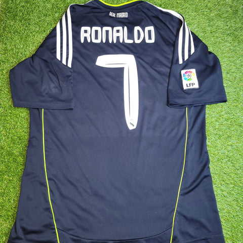 Cristiano Ronaldo Real Madrid 2010 2011 Away Soccer Jersey Shirt L SKU# P95985 Adidas