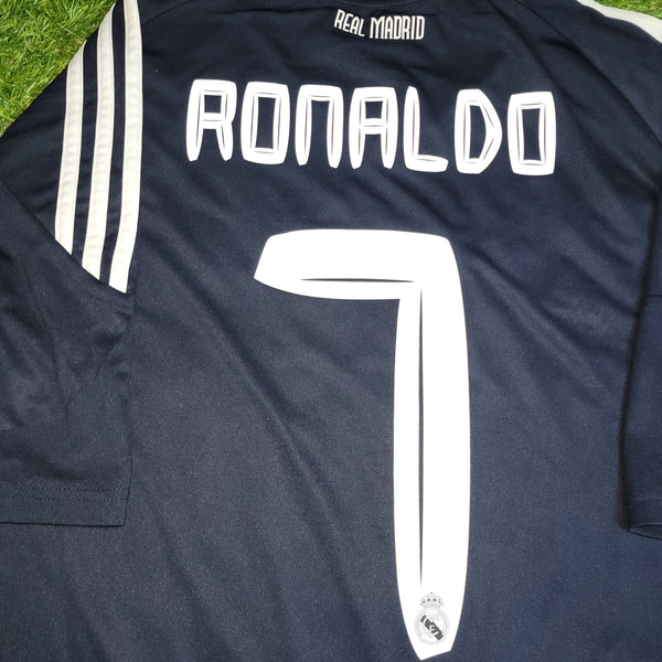 Cristiano Ronaldo Real Madrid 2010 2011 Away Soccer Jersey Shirt L SKU# P95985 Adidas