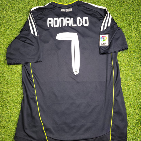 Cristiano Ronaldo Real Madrid 2010 2011 Away Soccer Jersey Shirt L SKU# P95985 Adidas