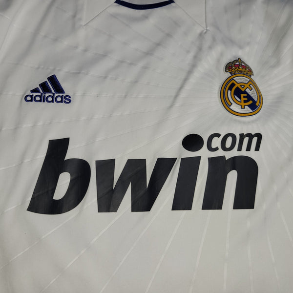 Cristiano Ronaldo Real Madrid 2010 2011 UEFA Home Soccer Jersey Shirt L SKU# P96001 Adidas