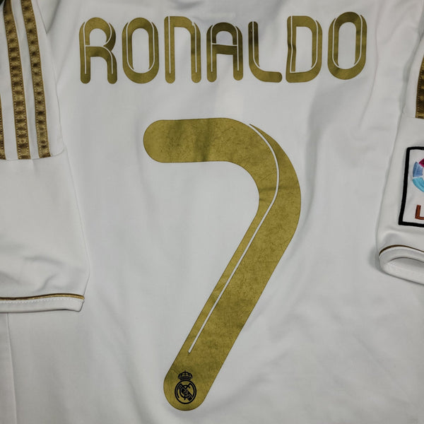 Cristiano Ronaldo Real Madrid 2011 2012 Home Soccer Jersey Shirt M SKU# V13659 Adidas